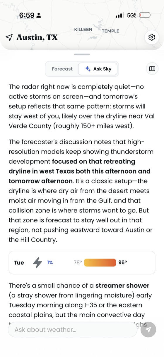 Sky's full weather story explaining where the storms will track and why